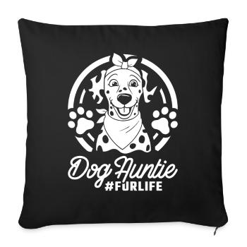 Chien Dalmatien Tante Pour La Vie - Housse de coussin décorative 45 x 45 cm - noir - Devant