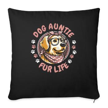 Golden Retriever Dog Aunt For Life - Sofa pillowcase 17,3'' x 17,3'' (45 x 45 cm) - black - Front