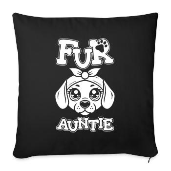 Beagle chien tante pour tante - Housse de coussin décorative 45 x 45 cm - noir - Devant