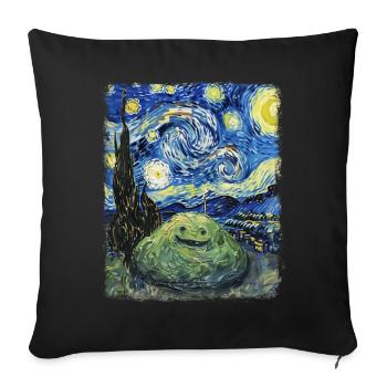 Peinture Nuit Étoilée Slime - Housse de coussin décorative 45 x 45 cm - noir - Devant