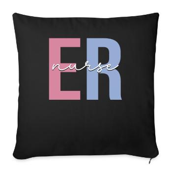 Il Infirmière Infirmière Urgentiste - Housse de coussin décorative 45 x 45 cm - noir - Devant