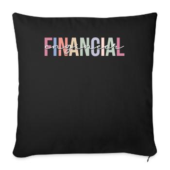 Financial Engineer Accountant Engineering - Sofa pillowcase 17,3'' x 17,3'' (45 x 45 cm) - black - Front