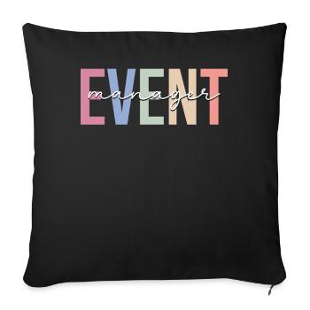 Veranstaltungsmanager Koordinator - Sofakissenbezug 45 x 45 cm - Schwarz - Vorne