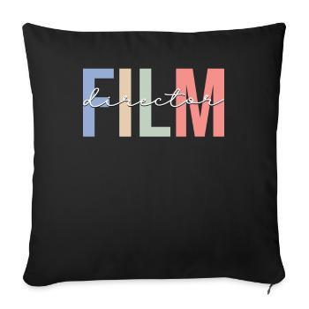 Réalisateur Cinéaste Réalisation - Housse de coussin décorative 45 x 45 cm - noir - Devant