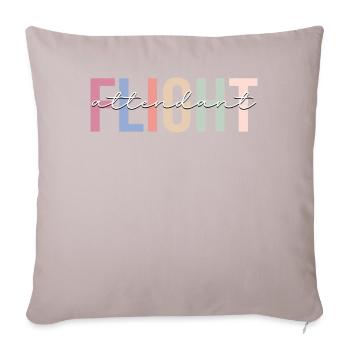 Flight attendant stewardess - Sofa pillowcase 17,3'' x 17,3'' (45 x 45 cm) - light taupe - Front