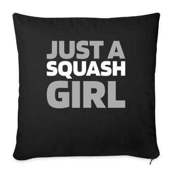 Squash Just A Squash Girl - Sofakissenbezug 45 x 45 cm - Schwarz - Vorne