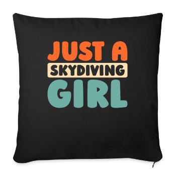 Parachutisme - Housse de coussin décorative 45 x 45 cm - noir - Devant