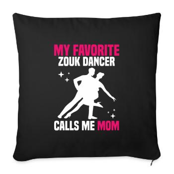 Zouk - Danse avec un danseur de Zouk par Zouk Teacher - Housse de coussin décorative 45 x 45 cm - noir - Devant