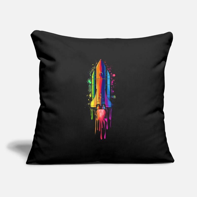 Fusée Fusée Navette Spatiale Vaisseau Spatial P Housse de coussin décorative 45 x 45 cm