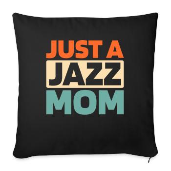 Musique jazz juste une maman jazz - Housse de coussin décorative 45 x 45 cm - noir - Devant