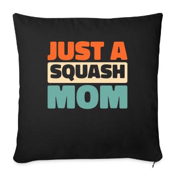 Squash Just A Squash Mom - Sofakissenbezug 45 x 45 cm - Schwarz - Vorne