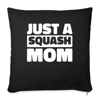 Squash Just A Squash Mom - Sofakissenbezug 45 x 45 cm - Schwarz - Vorne
