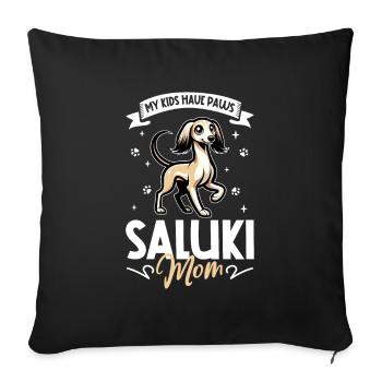 Saluki Mom - Sofa pillowcase 17,3'' x 17,3'' (45 x 45 cm) - black - Front