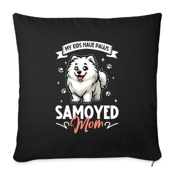 Samojede Mama - Sofakissenbezug 45 x 45 cm - Schwarz - Vorne