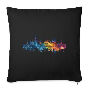 Voerde (Lower Rhine) - Sofa pillowcase 17,3'' x 17,3'' (45 x 45 cm) - black - Front