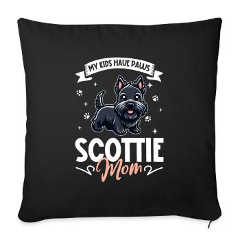 Scottish Terrier Mama - Sofakissenbezug 45 x 45 cm - Schwarz - Vorne