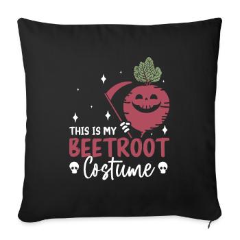 This Is My Beetroot Costume - Beetroot Vegetables - Sofa pillowcase 17,3'' x 17,3'' (45 x 45 cm) - black - Front