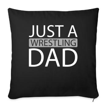 Lutteur Juste un papa lutteur - Housse de coussin décorative 45 x 45 cm - noir - Devant