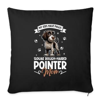 Slovensky hrubosrsty stavac mom - Sofa pillowcase 17,3'' x 17,3'' (45 x 45 cm) - black - Front