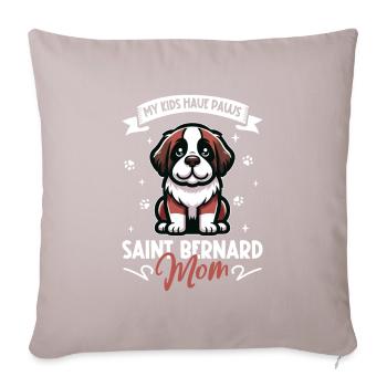 St. Bernard Mom - Sofa pillowcase 17,3'' x 17,3'' (45 x 45 cm) - light taupe - Front