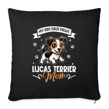 Sportive Lucas Terrier Maman - Housse de coussin décorative 45 x 45 cm - noir - Devant