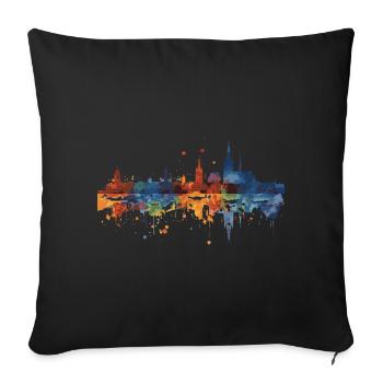 Weil am Rhein - Housse de coussin décorative 45 x 45 cm - noir - Devant