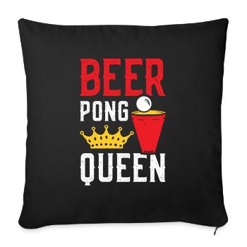 Beer Pong Queen - Sofa pillowcase 17,3'' x 17,3'' (45 x 45 cm) - black - Front
