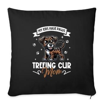 Treeing Cur Mama - Sofakissenbezug 45 x 45 cm - Schwarz - Vorne