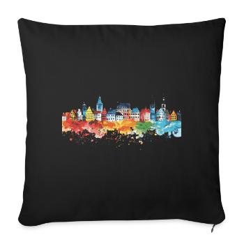 Werne - Sofakissenbezug 45 x 45 cm - Schwarz - Vorne