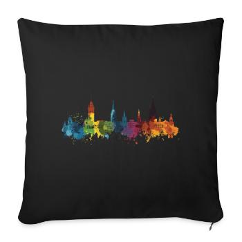 Wiesbaden - Housse de coussin décorative 45 x 45 cm - noir - Devant