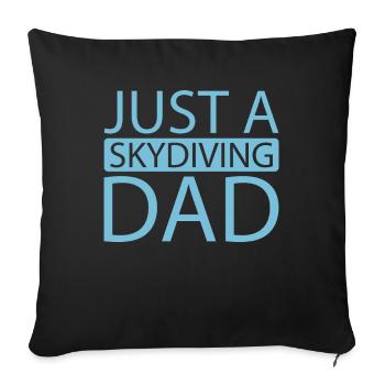 Skydiving - Sofa pillowcase 17,3'' x 17,3'' (45 x 45 cm) - black - Front