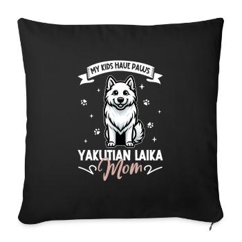 Yakutskaya Laika Mama - Sofakissenbezug 45 x 45 cm - Schwarz - Vorne