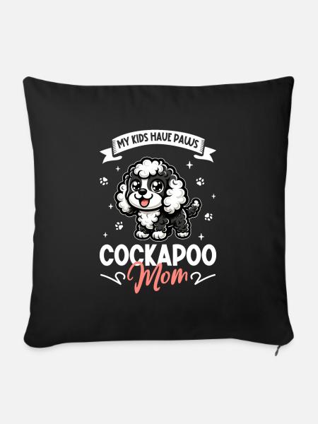 Cockapoo Mama - Sofakissenbezug 45 x 45 cm - Schwarz