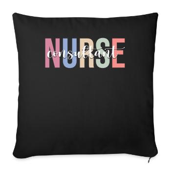 Nursing Consultant RN Registered Nurses - Sofa pillowcase 17,3'' x 17,3'' (45 x 45 cm) - black - Front