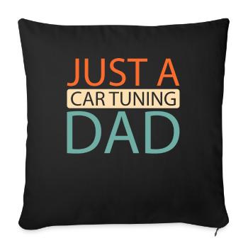 Schrauber Tuning Tuner Just A Car Tuning Dad - Sofa pillowcase 17,3'' x 17,3'' (45 x 45 cm) - black - Front