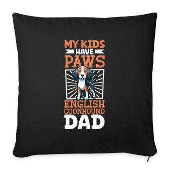 American English Coonhound Dad - Sofa pillowcase 17,3'' x 17,3'' (45 x 45 cm) - black - Front