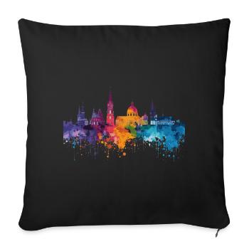 Bielefeld - Housse de coussin décorative 45 x 45 cm - noir - Devant