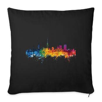 Bochum - Housse de coussin décorative 45 x 45 cm - noir - Devant