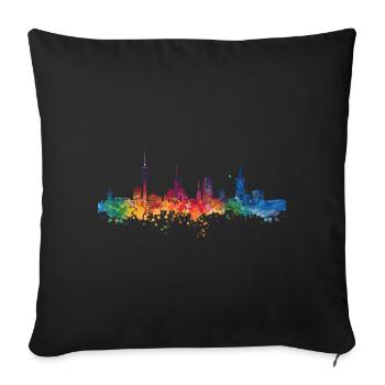 Bonn - Sofa pillowcase 17,3'' x 17,3'' (45 x 45 cm) - black - Front