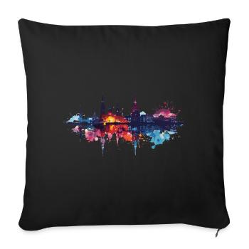 Bremerhaven - Housse de coussin décorative 45 x 45 cm - noir - Devant