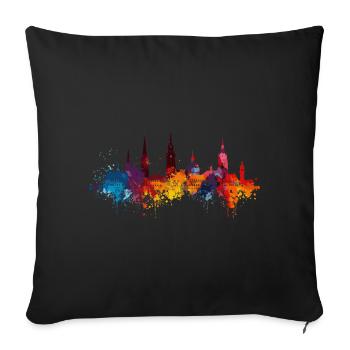 Brême - Housse de coussin décorative 45 x 45 cm - noir - Devant