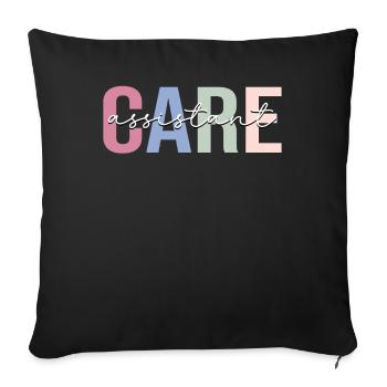 Nursing Assistant Patient Care Assistant PCA K - Sofa pillowcase 17,3'' x 17,3'' (45 x 45 cm) - black - Front