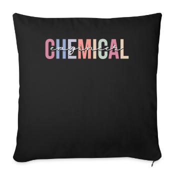 Chemical engineering - Sofa pillowcase 17,3'' x 17,3'' (45 x 45 cm) - black - Front