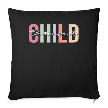 Child Therapist Therapy Child Psychologist - Sofa pillowcase 17,3'' x 17,3'' (45 x 45 cm) - black - Front