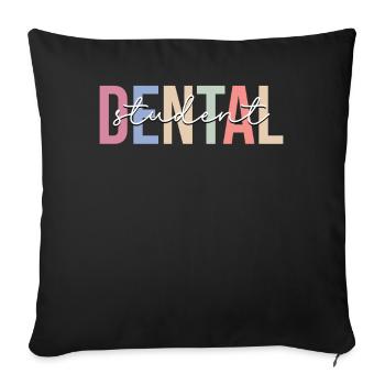 Dentistry student Dental College Zuk - Sofa pillowcase 17,3'' x 17,3'' (45 x 45 cm) - black - Front