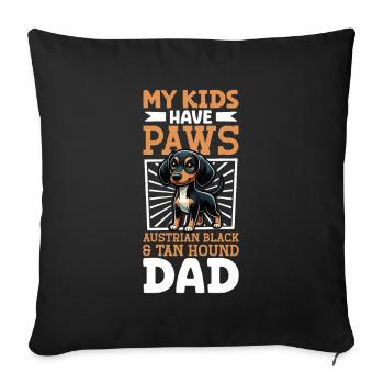 Austrian Black and Tan Hound Papa - Sofa pillowcase 17,3'' x 17,3'' (45 x 45 cm) - black - Front