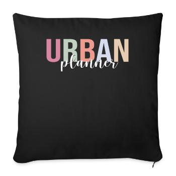 Urban Planner Planning - Sofa pillowcase 17,3'' x 17,3'' (45 x 45 cm) - black - Front