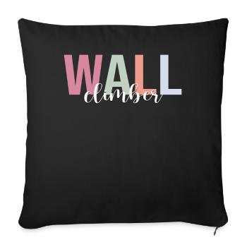 Wall Climber Wall Climbing Indoor Wall Climber - Sofa pillowcase 17,3'' x 17,3'' (45 x 45 cm) - black - Front