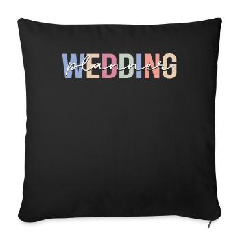 Wedding Planner Wedding Coordinator Ververanstaltung - Sofa pillowcase 17,3'' x 17,3'' (45 x 45 cm) - black - Front