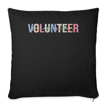 Volunteer Fire Brigade Firefighters - Sofa pillowcase 17,3'' x 17,3'' (45 x 45 cm) - black - Front
